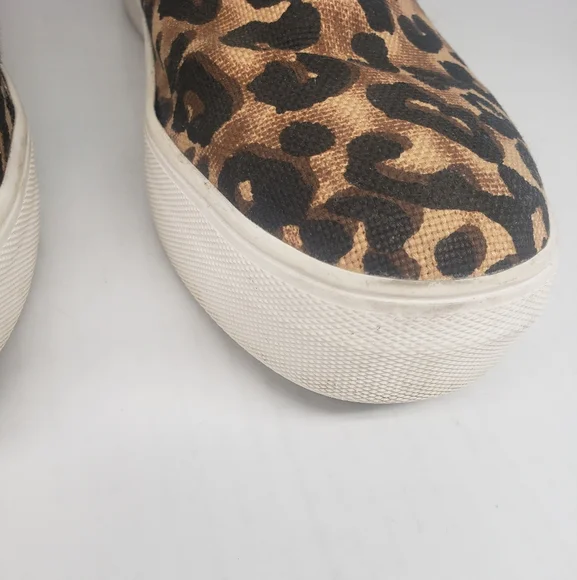Steve Madden Womens Slip On Shoes Cheetah Leopard Print Size 8.5M Used - Picture 4 of 11